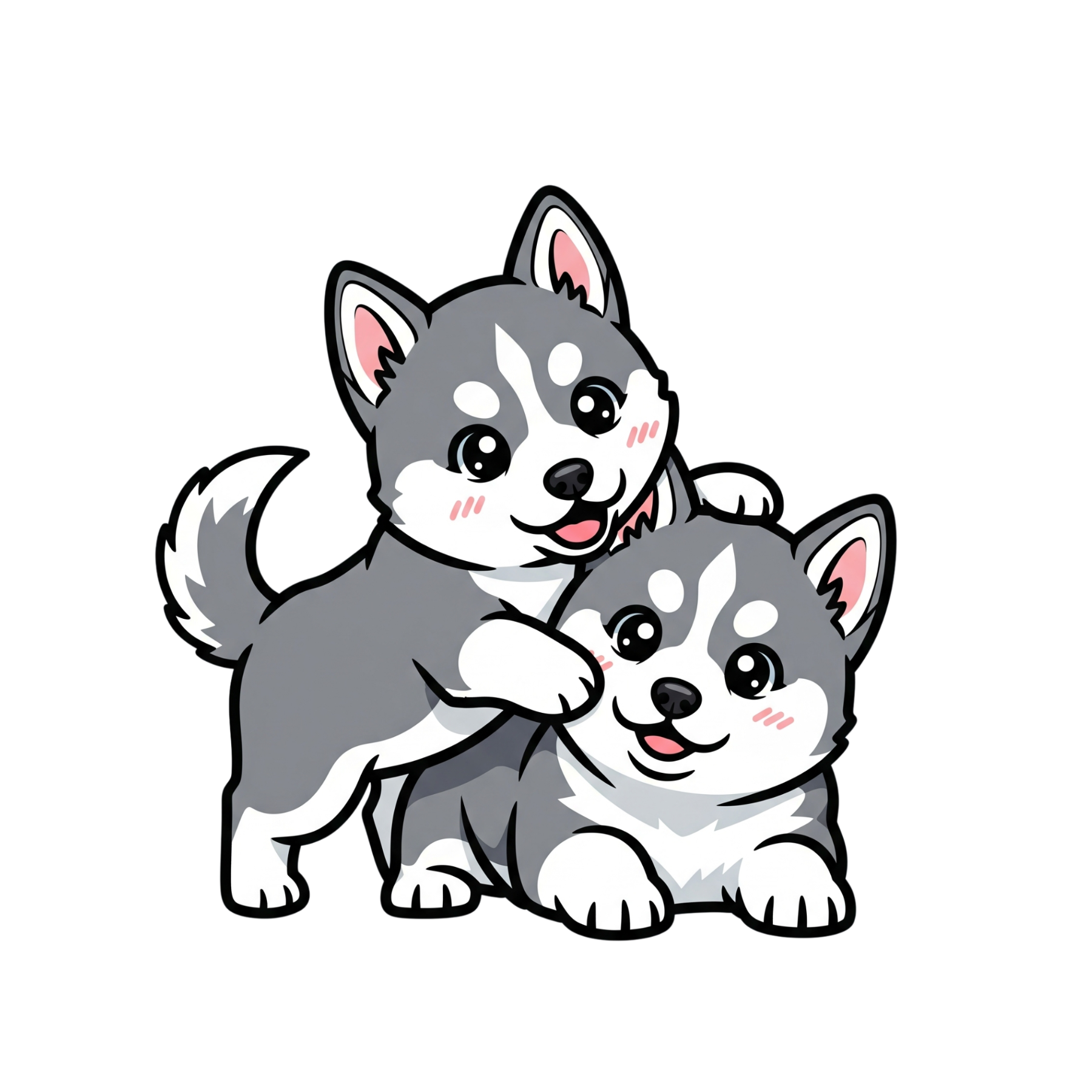 Kawaii Husky Sticker – Cute Anime Dog Design [Digital Download]