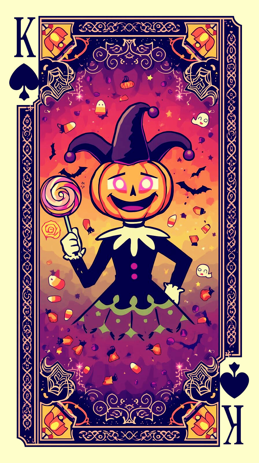 Colorful Spooky Art Festive Bundle [8 cards]