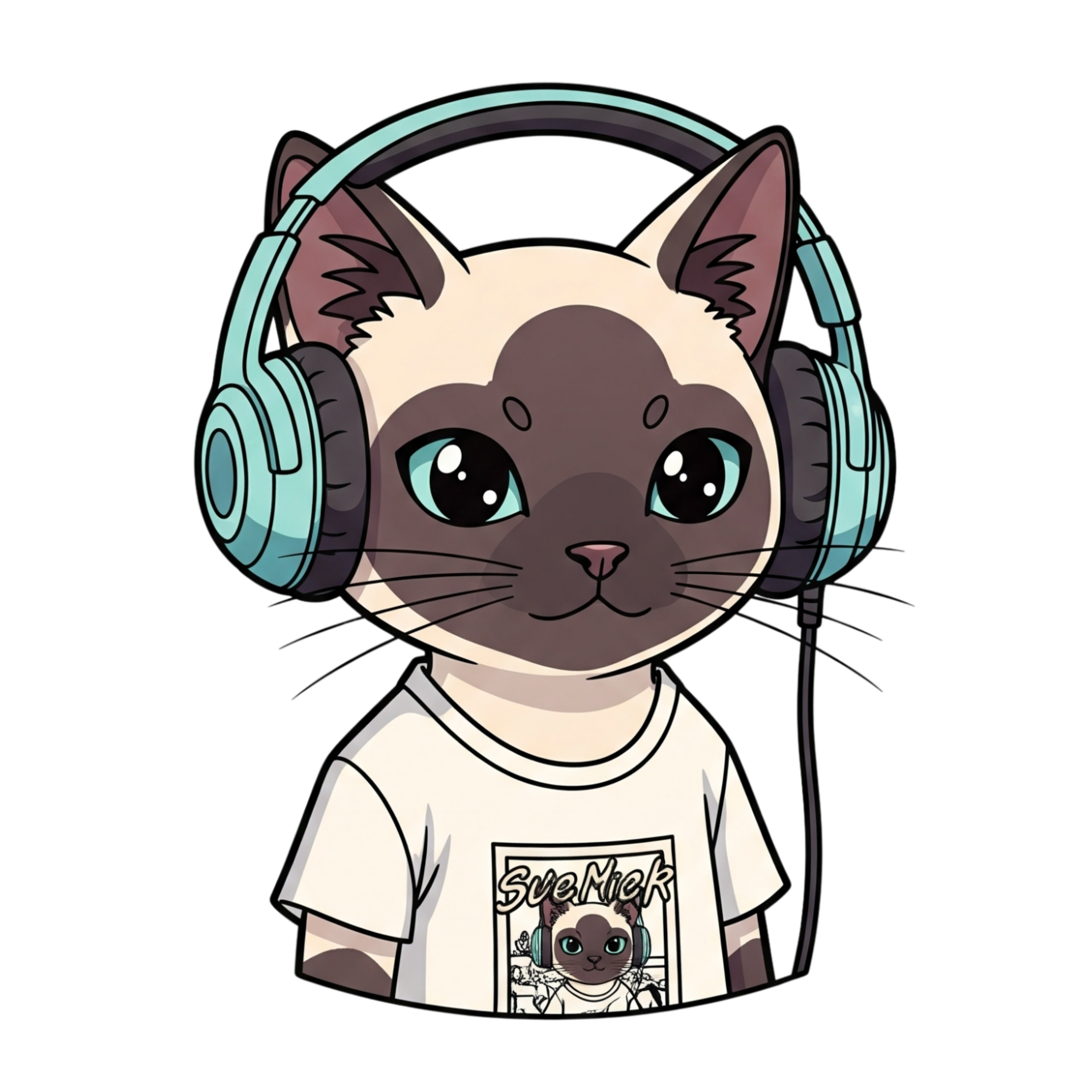 Siamese Cat Sticker Design 01– [Digital Download]