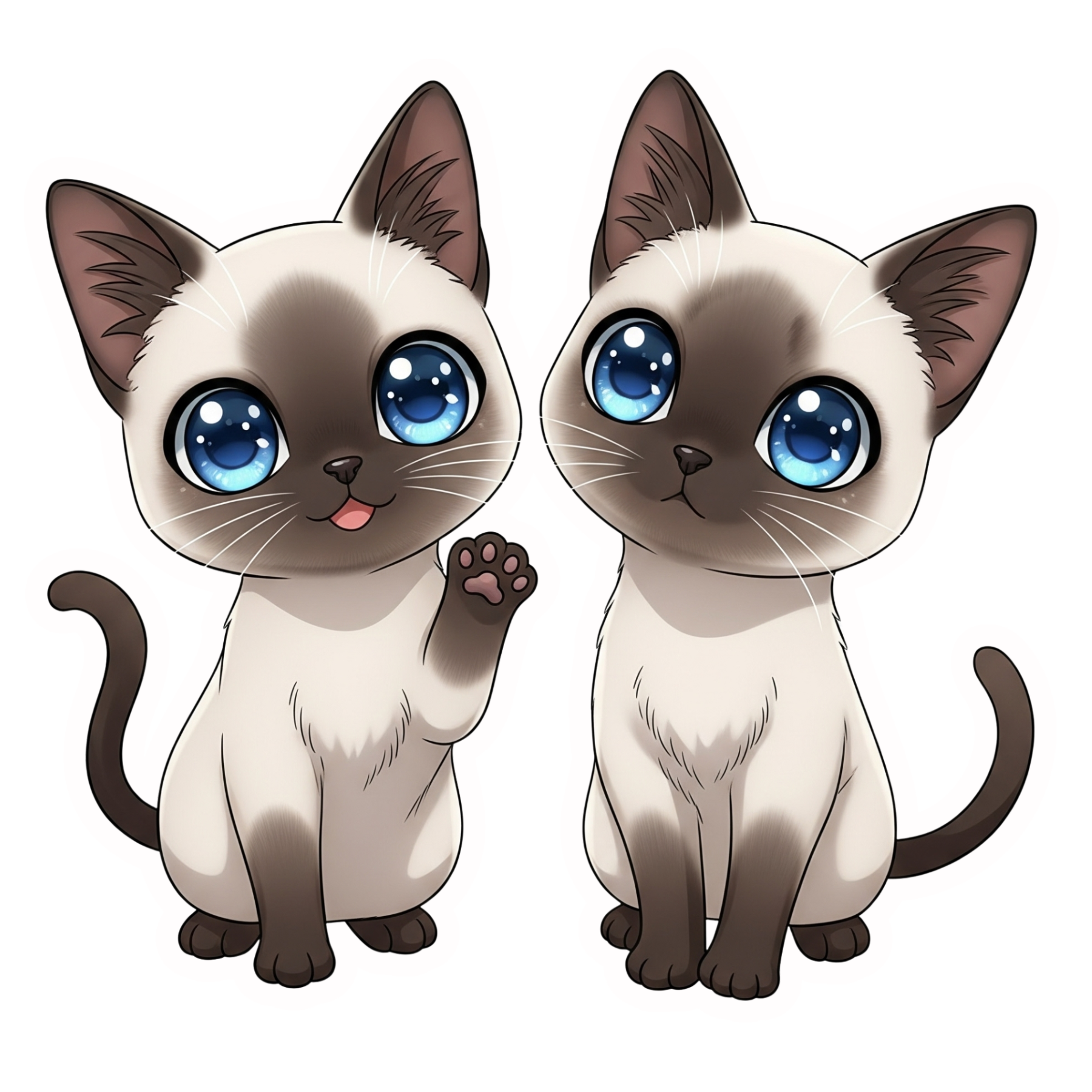Siamese Cat Sticker Design 02– [Digital Download]