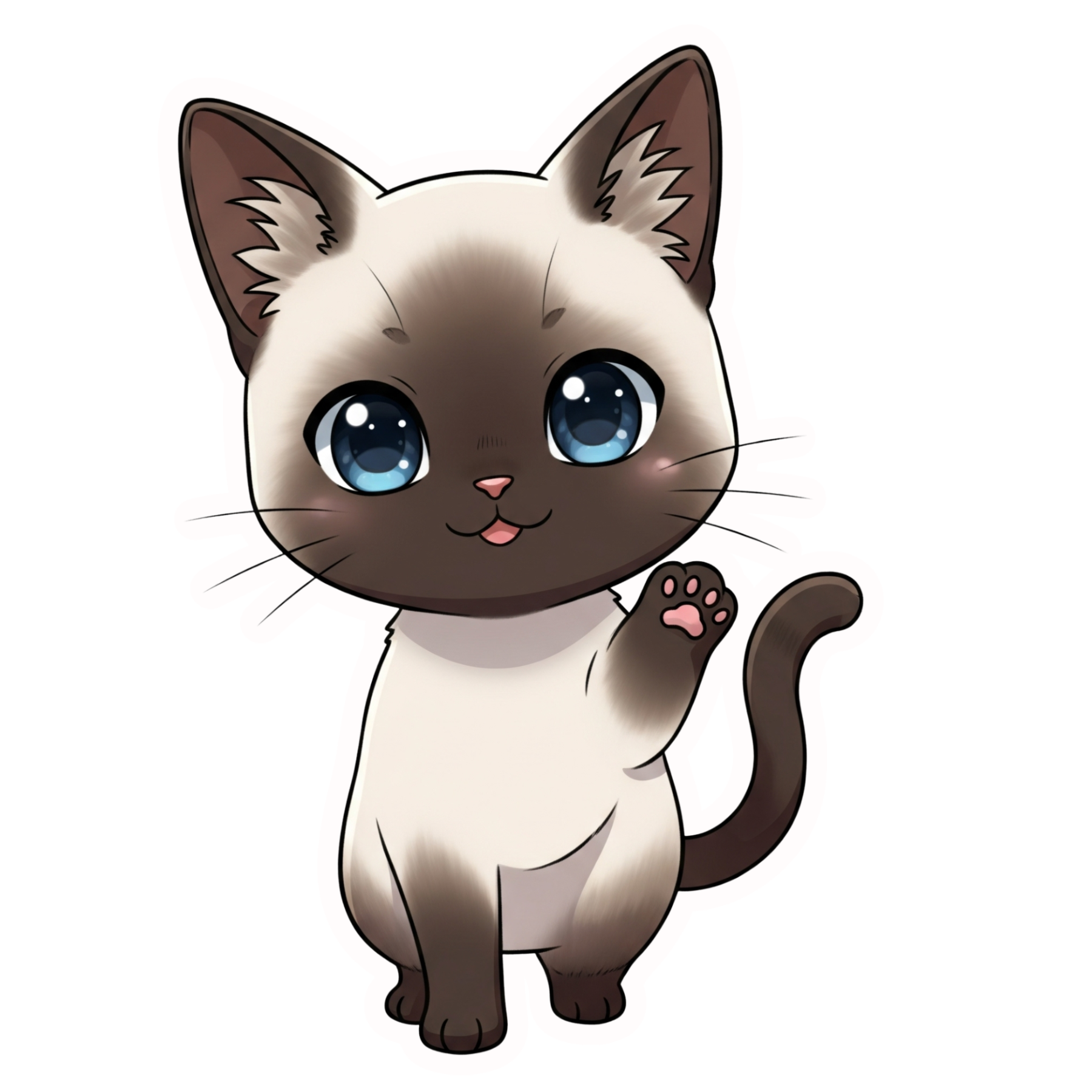 Siamese Cat Sticker Design 03– [Digital Download]